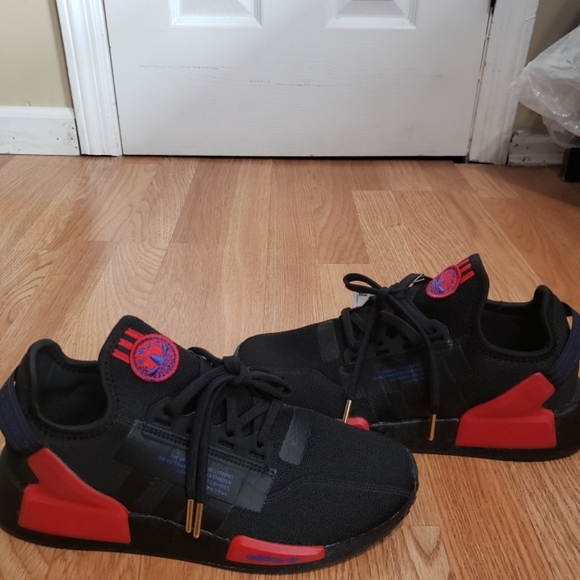 Mens adidas Originals NMD Core Black Blue and Red Mens Size 9 IF7818 - Picture 3 of 7